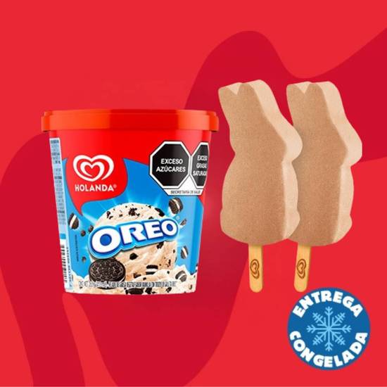 1 Micha OREO + 2 Paletas Conejos Turín