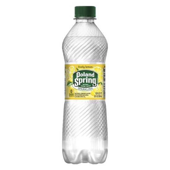Poland Spring Lemon Essence Sparkling Natural Spring Water