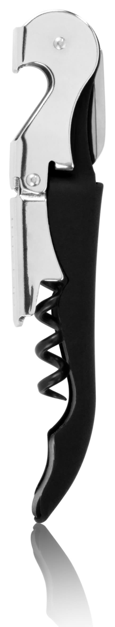 Truetap Soft Touch Double Hinged Corkscrew, Black