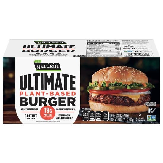 Gardein Ultimate Plant-Based Burger Patties (6 ct)