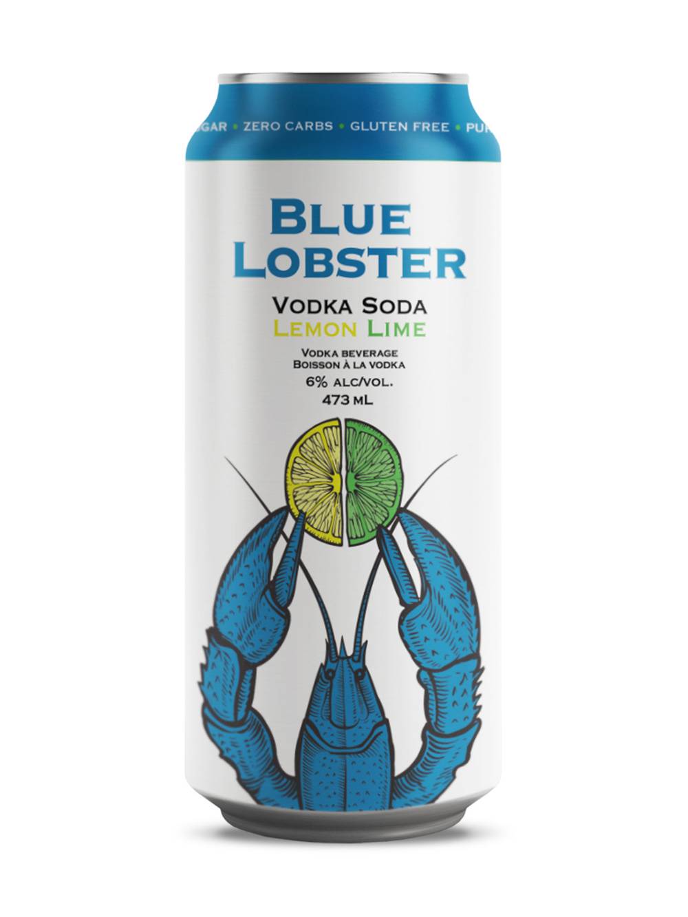 Blue Lobster Vodka Soda Lemon Lime