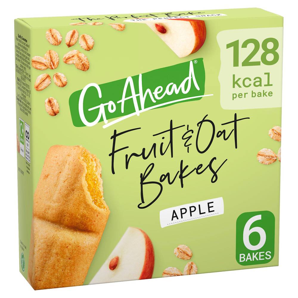 Go Ahead! Fruit Bakes Apple Bars x6 210g