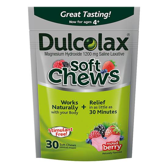 Dulcolax Soft Chews Mixed Berry Saline Laxant (30 soft chews)