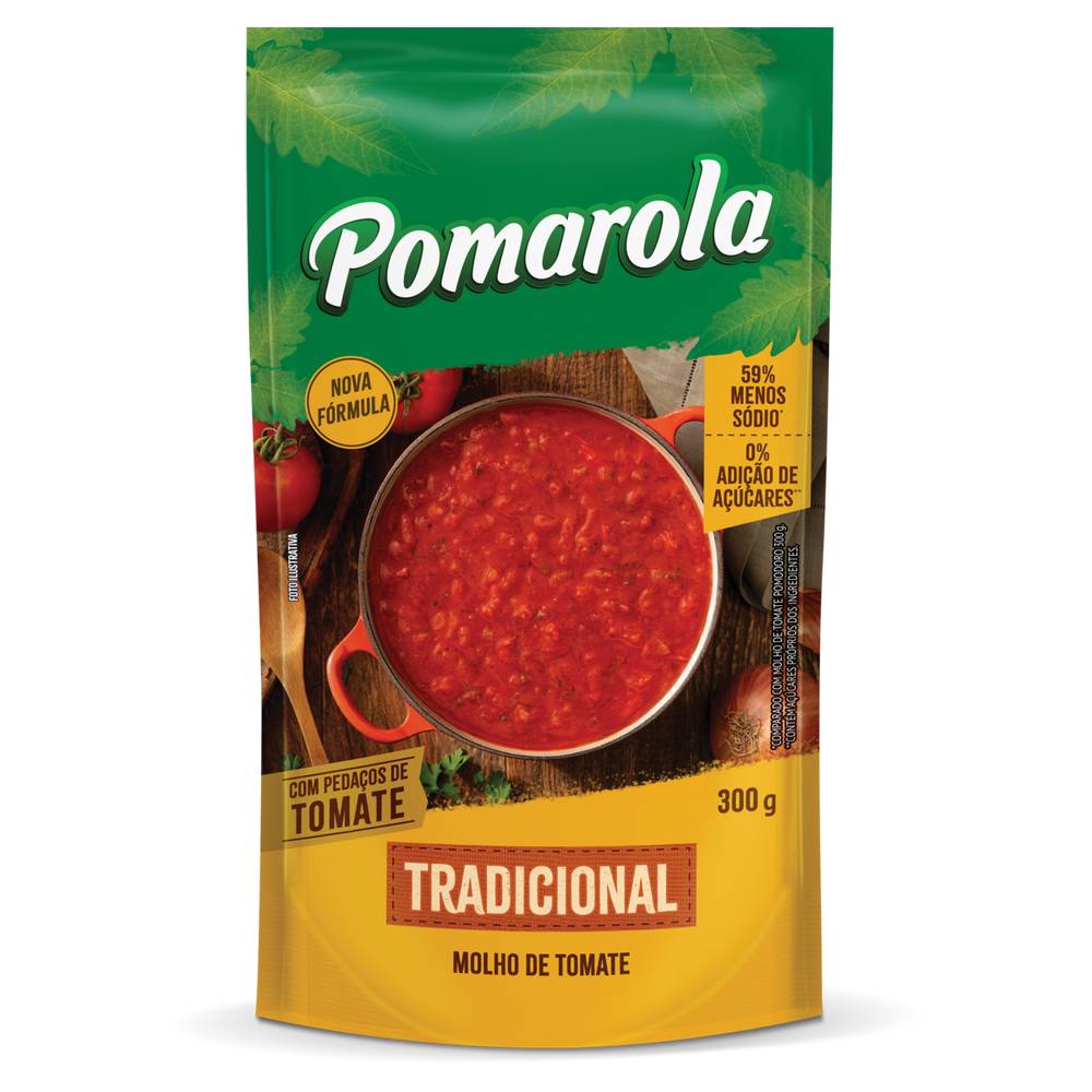 Pomarola molho de tomate tradicional (300 g)