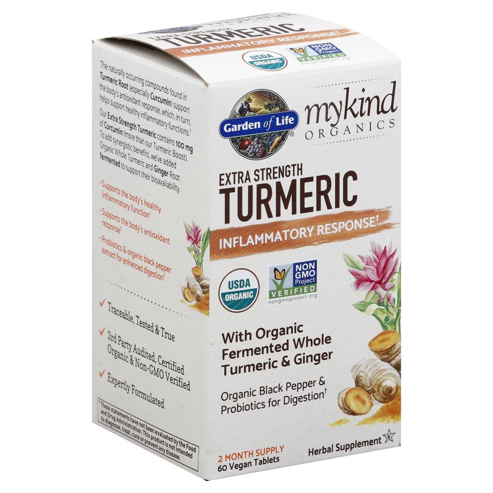 Garden of Life Extra Strength Organic Turmeric Herbal Supplement (9.6 oz)