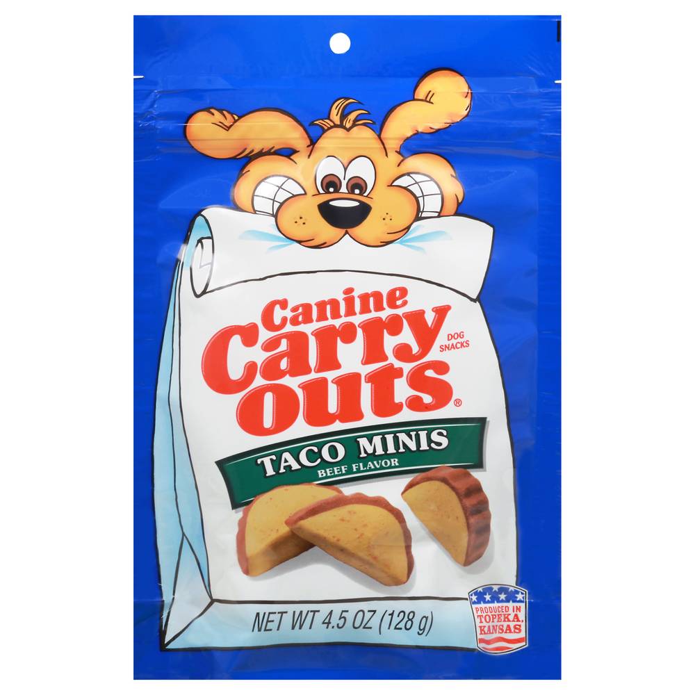 Canine Carry Outs Taco Minis Beef Flavor Dog Snacks (4.5 oz)