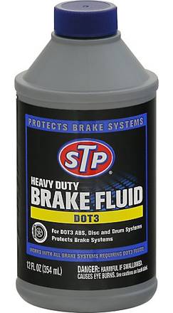 STP Heavy Duty Dot 3 Brake Fluid 12oz Plastic Bottle