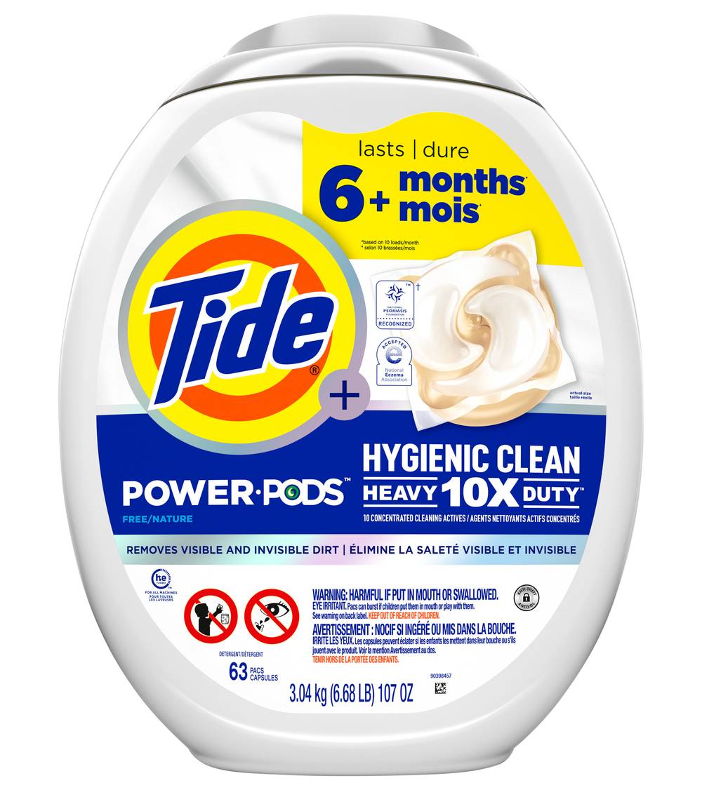 Tide Hygienic Clean Heavy Duty 10x Free Power Pods Laundry Detergent