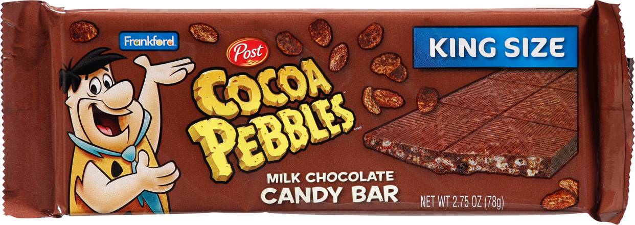 Post Cocoa Pebbles King Size Milk Chocolate Candy Bar (2.8 oz)