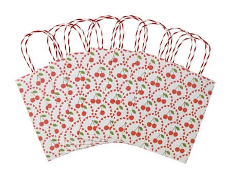 Kraft Gift Bags 6-Pack Cherry