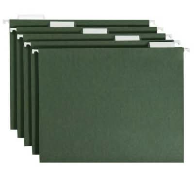 up&up Hanging File Folders, Green, L, Green (20 ct)