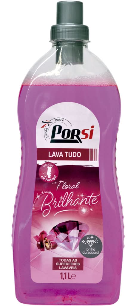 PorSi - Lava tudo brilhante floral, 1.1 litros