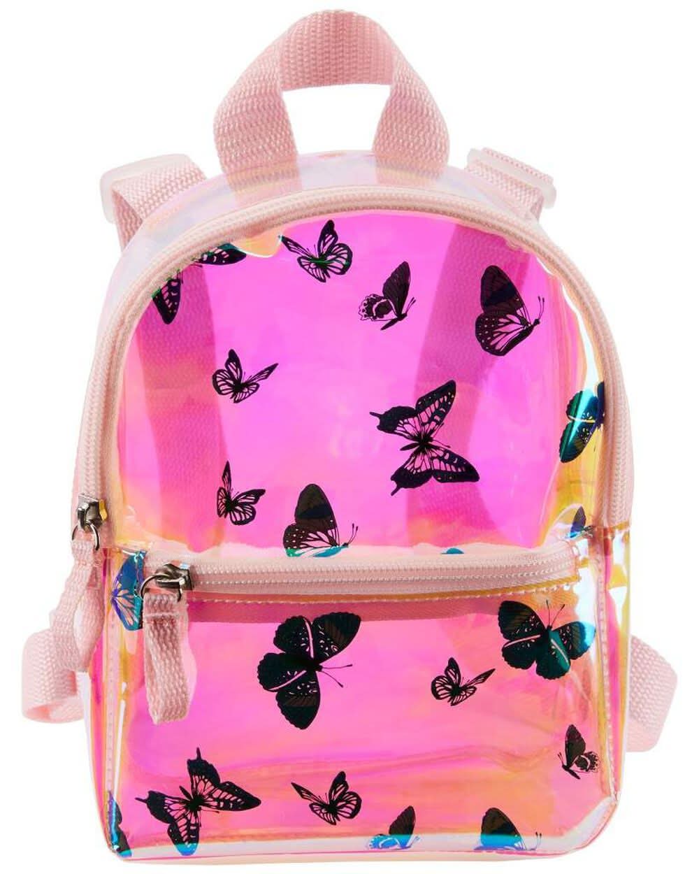Girls Butterfly Iridescent Mini Backpack - Pink - One Size