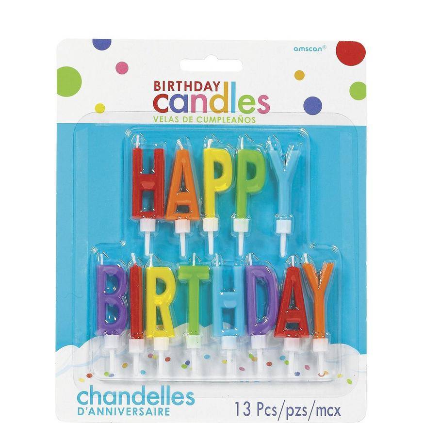 Amscan Rainbow Happy Birthday Toothpick Candles (2 1/4in/assorted)