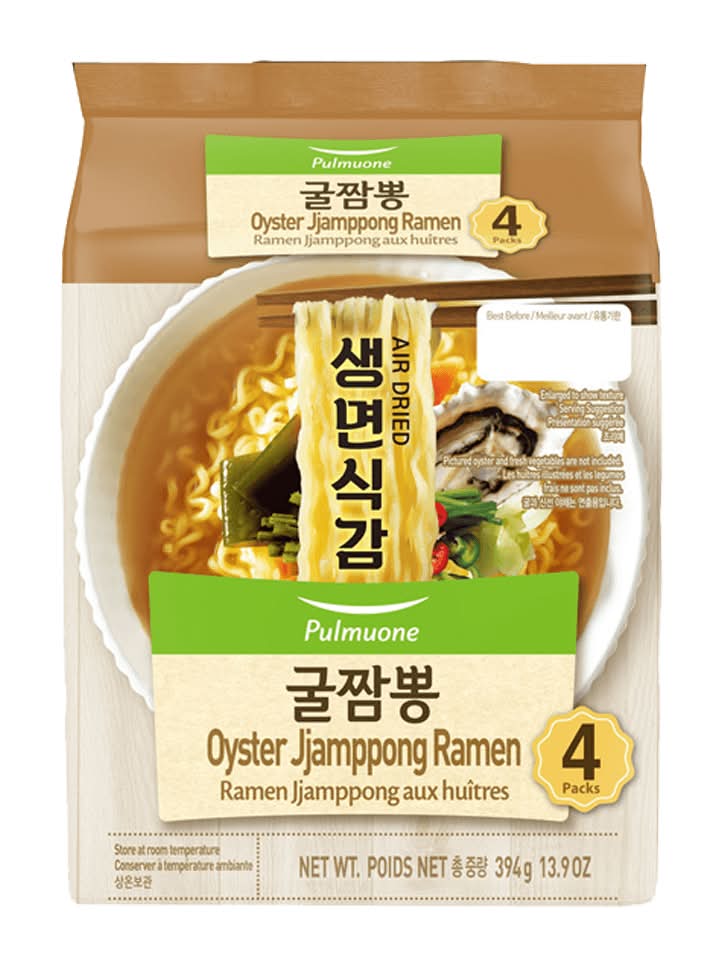 Pulmuone Oyster Jjamppong Ramen (3.47 oz, 4 ct)