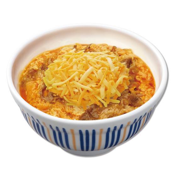 チーズ牛とじ丼 Gyu-Toji(Simmered Beef & Eggs) Rice Bowl w/ 3 Cheese