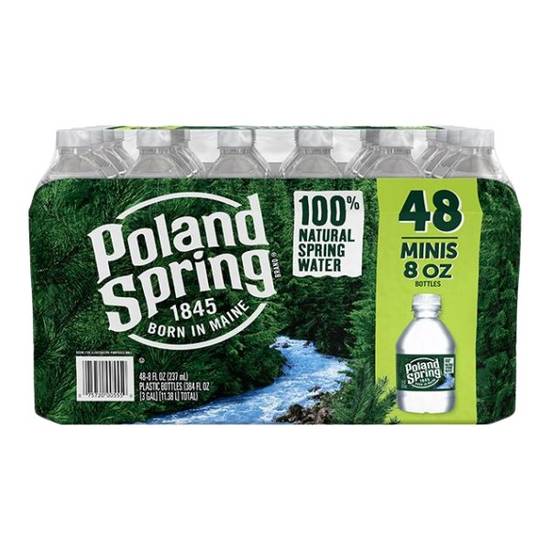 Poland Spring 100% Natural Spring Water (48 ct , 8 fl oz)