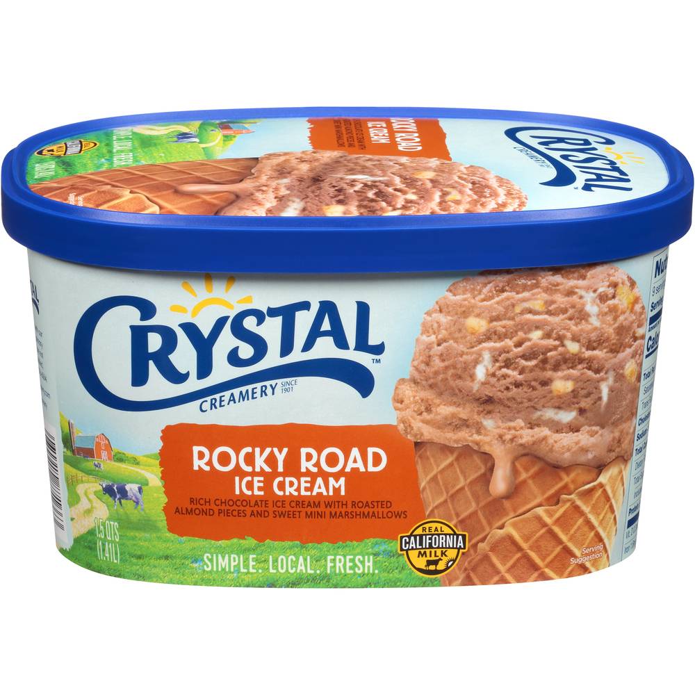 Crystal Rocky Road Ice Cream (48 fl oz)