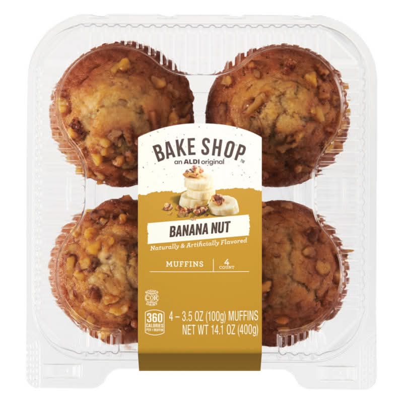 Bake Shop Muffins, Banana Nut (3.5 oz, 4 ct)