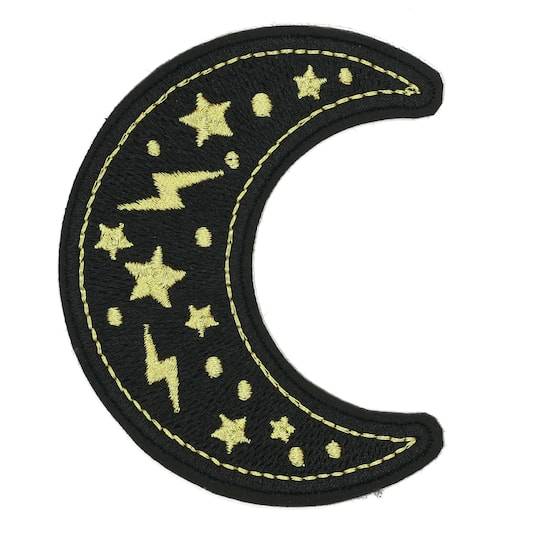 Iron-On & Adhesive Moon Embroidered Patch By Make Market