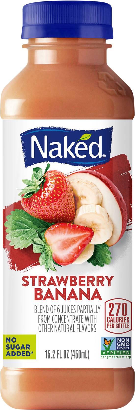 Naked No Sugar Added Fruit Juice (15.2 fl oz) (strawberry-banana)