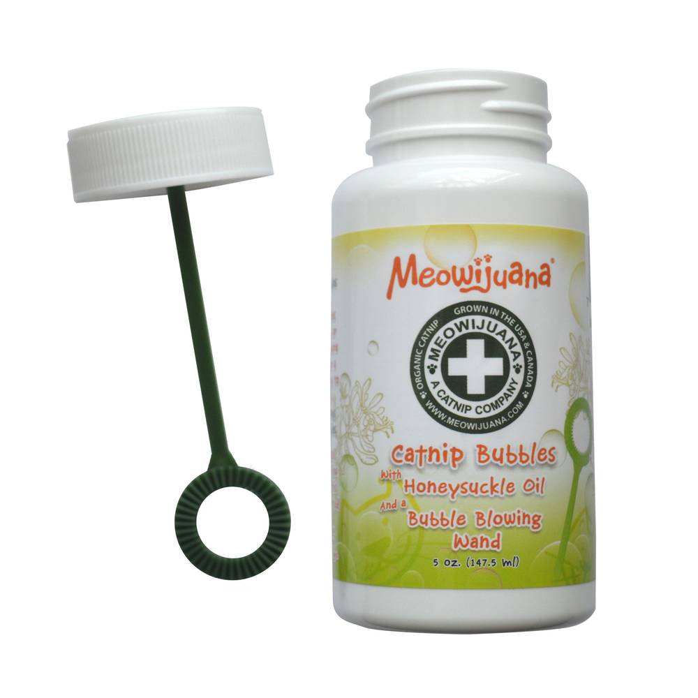 Meowijuana® Honeysuckle Catnip Bubbles (Size: 5 Fl Oz)