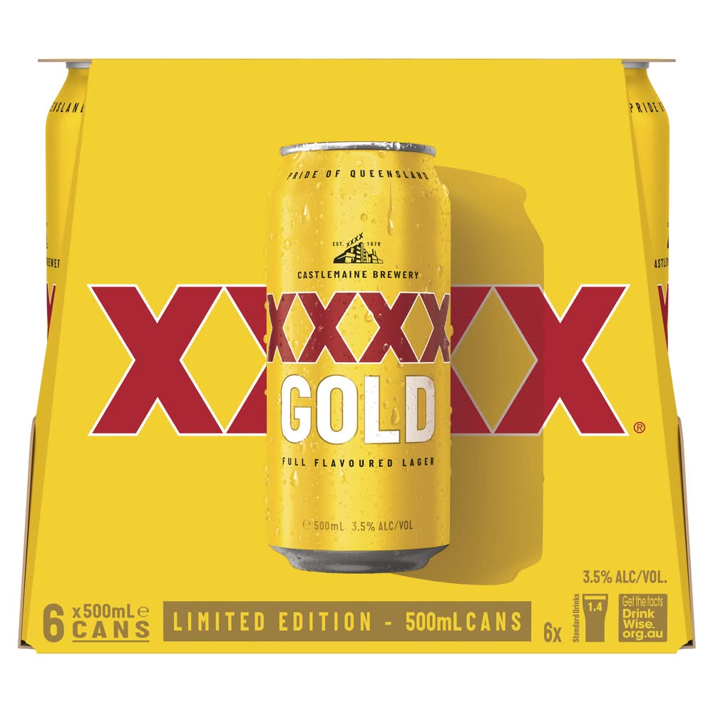 XXXX Gold Flavoured Lager Beer Delivery Near Me | Order Online