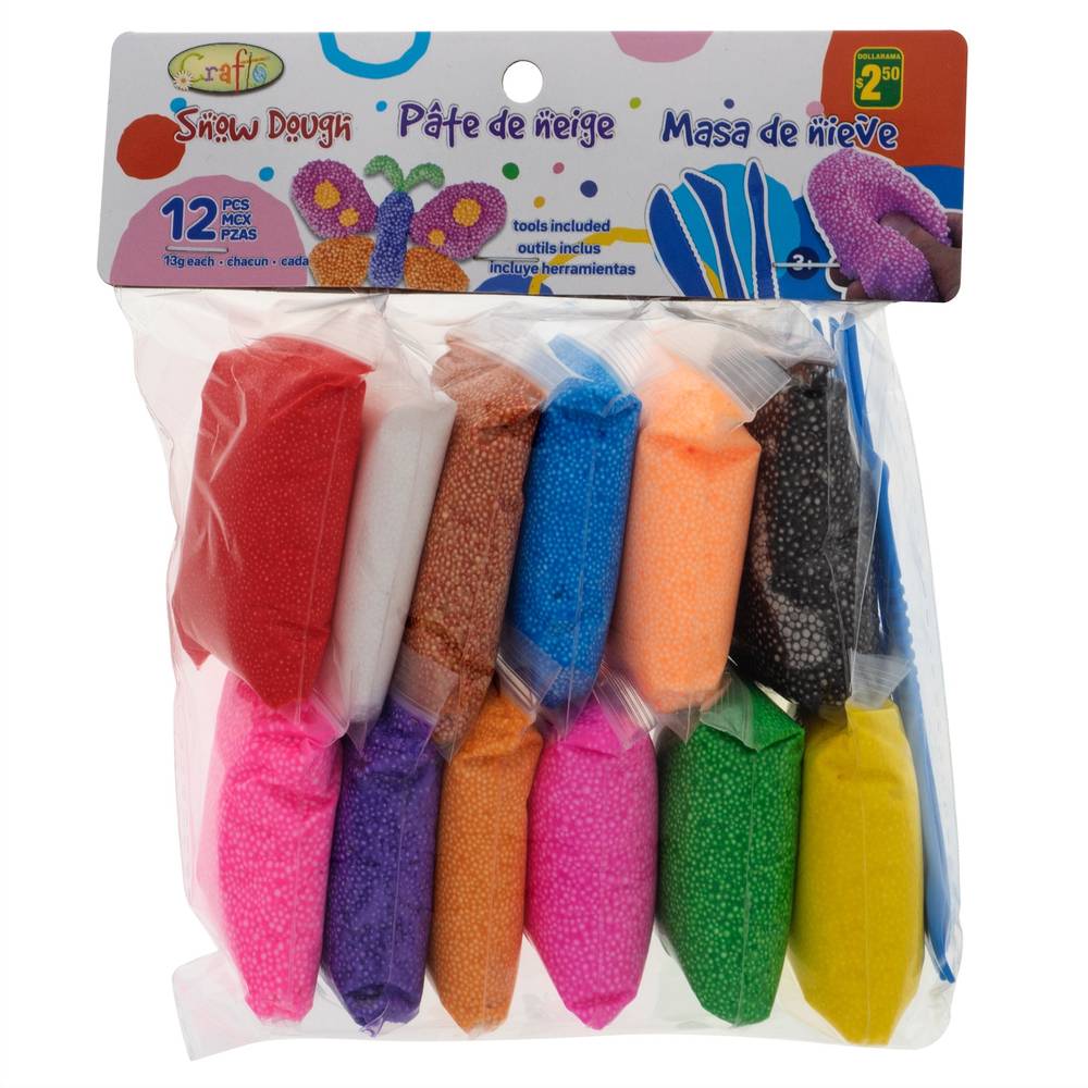 Clay Dough/snow Putty With Tools, 12pc