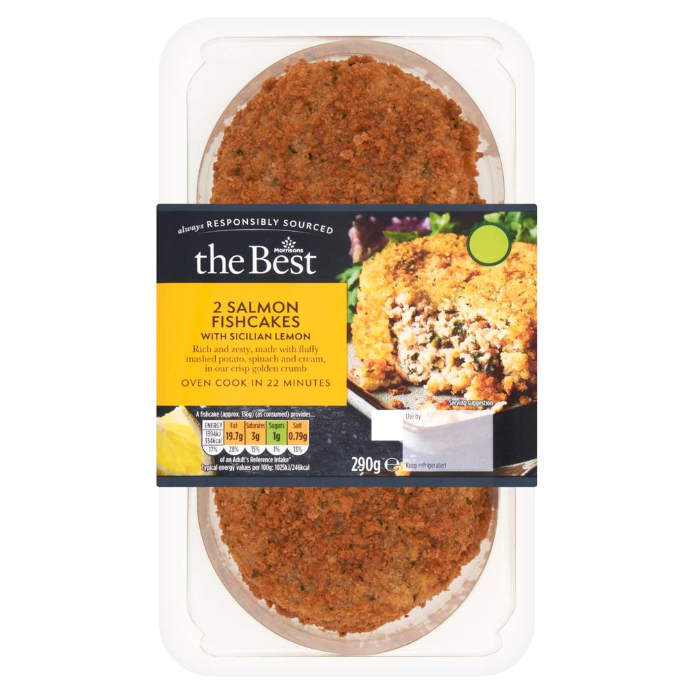 Morrisons The Best Salmon With Sicilian Lemon Fishcakes (290g)