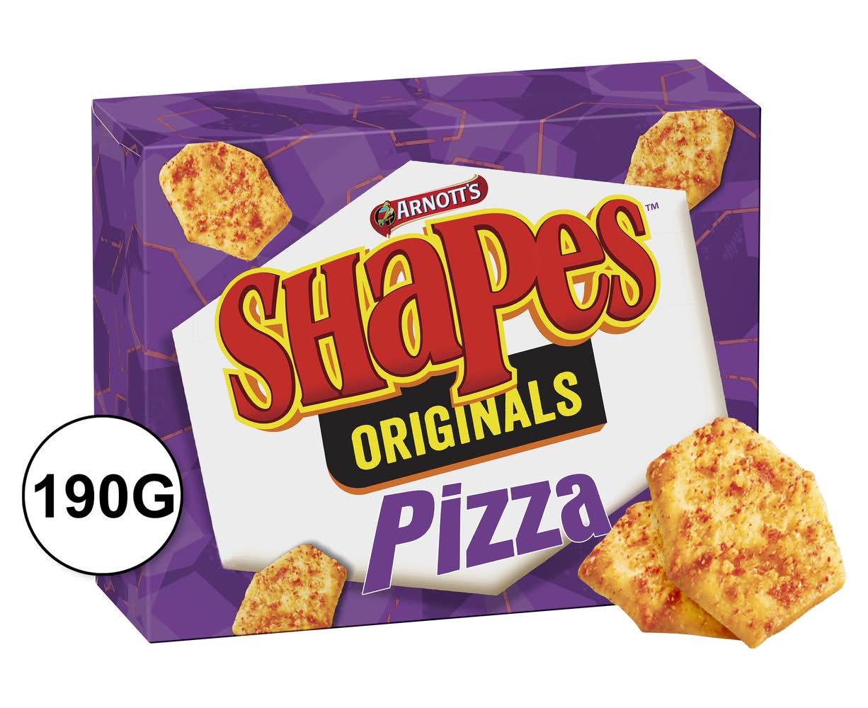 Arnott's Shapes Originals Oven Baked Crackers, Pizza (190g)