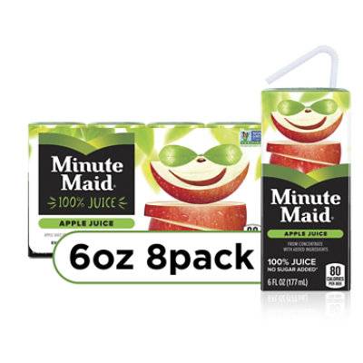Minute Maid 100% Apple Juice (8 ct, 6 fl oz)