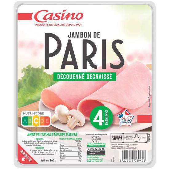 Casino Jambon supérieur de Paris - 4 tranches 160g