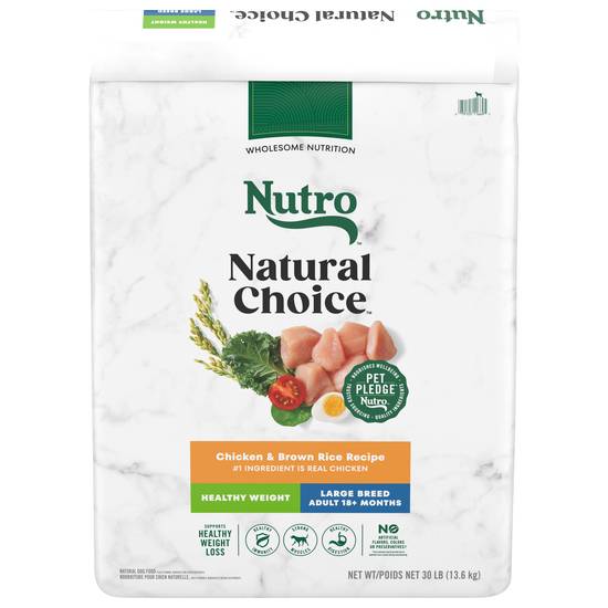 Nutro Natural Choice Adult 18+ Months Large Breed Healthy Weight Chicken & Brown Rice Recipe Dog Food