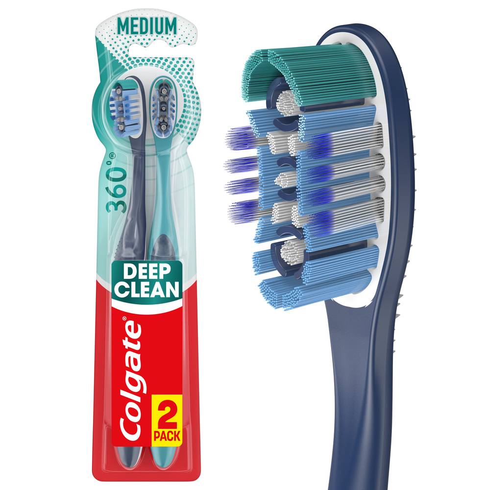 Colgate Whole Mouth Medium Toothbrush (2 ct)