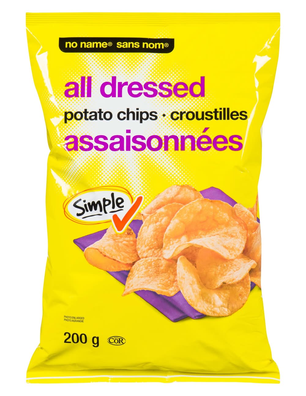 No name croustilles aromatisées - flavoured potato chips (assaisonnées)