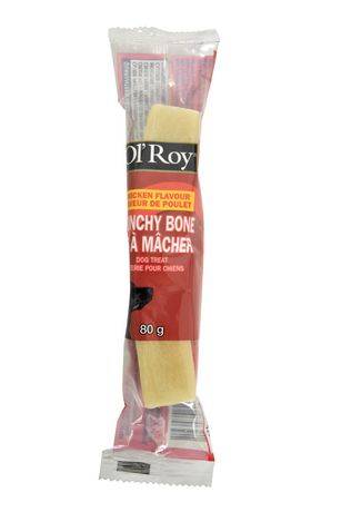 Ol'roy os à mâcher pour chiens, saveur de poulet munchy (1 unité, 80 g) - munchy bone dog treat chicken flavour (1 unit)