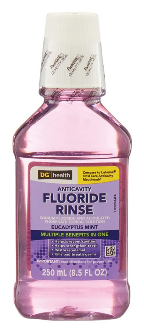 DG Health Anticavity Fluoride Rinse Mouthwash, Eucalyptus Mint (8.5 fl oz)