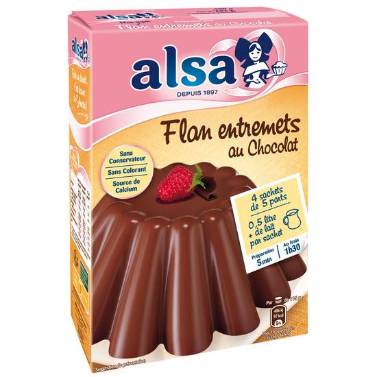 Alsa - Préparation flan entremets au chocolat