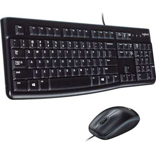 Logitech · Teclado con mouse mk120, negro (2 un)