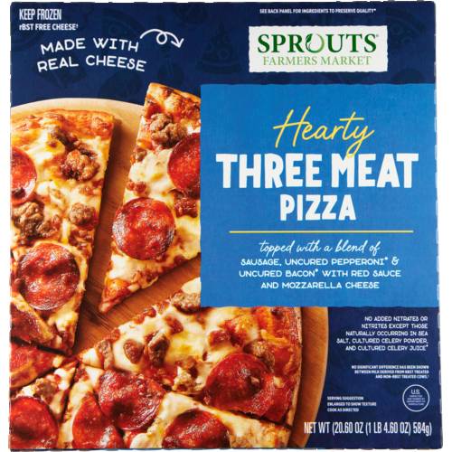 Sprouts Three Meat Pizza
