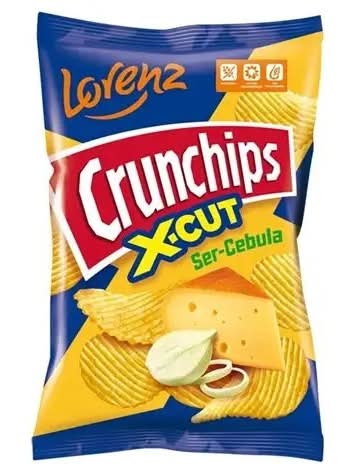 Chipsy Crunchips X-Cut Ser-Cebula 140g