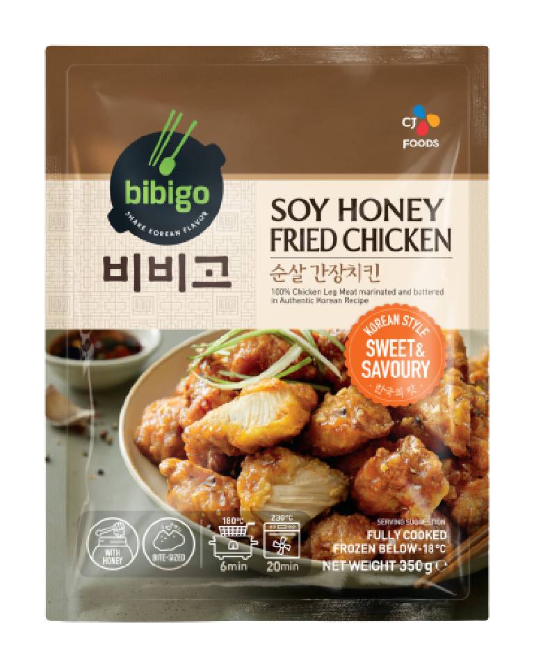 bibigo Korean Style Fried Chicken With Soy & Honey Sauce (350g)