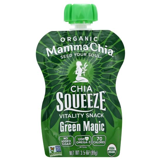 Mamma Chia Squeeze Organic Green Magic Chia Vitality Snack
