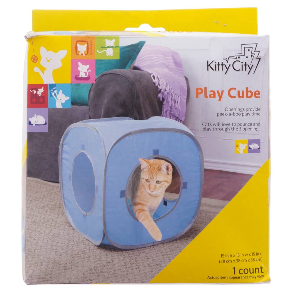 Kitty city cube jouet pour chat (38cm x 38cm x 38cm)