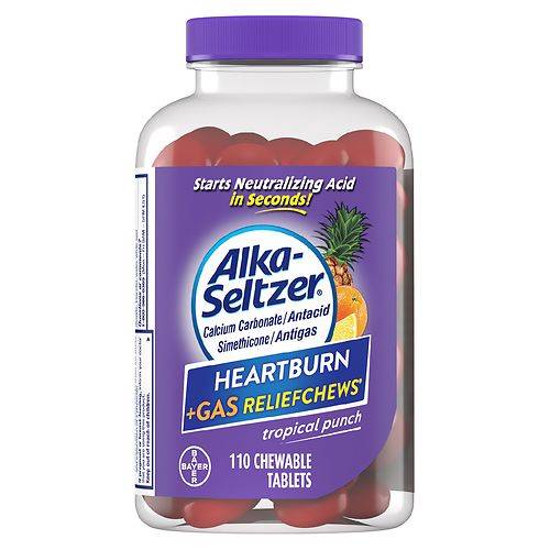 Alka-Seltzer Heartburn + Gas ReliefChews Tropical Punch - 110.0 ea