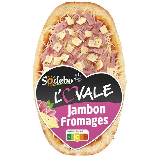 Pizza l'ovale jambon fromage