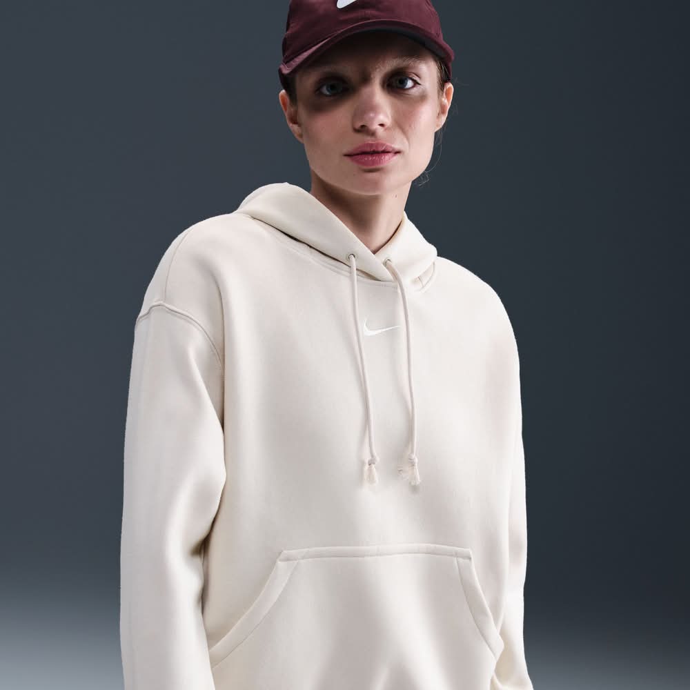 Nike Women's Sportswear Phoenix Fleece Oversized Pullover Hoodie (Light Orewood Barn, S)