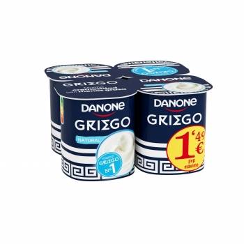 Yogur griego natural Danone pack de 4 unidades de 110 g.