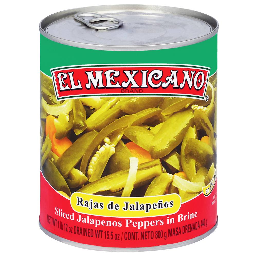 El Mexicano Sliced Jalapeno Peppers in Brine (1.76 lbs)