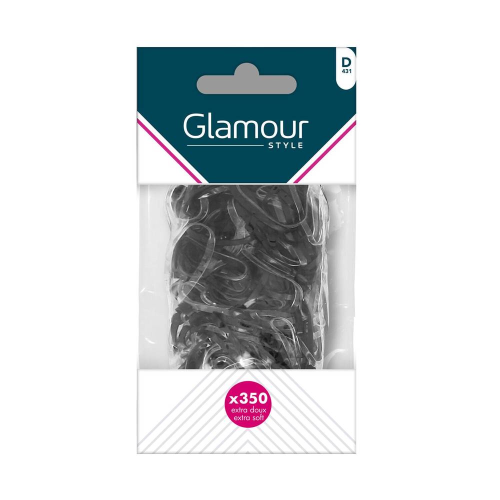 Glamour Style - Mini élastiques transparent (350)